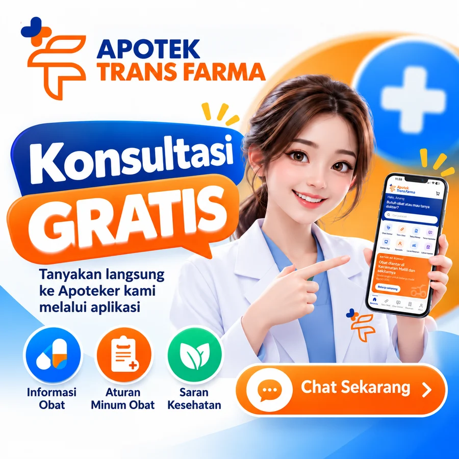 Konsultasi gratis: tanyakan langsung ke apoteker kami melalui aplikasi. Chat sekarang.